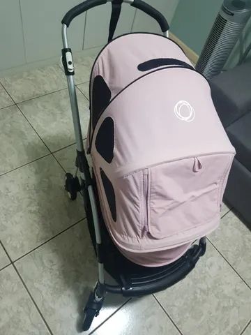 Carrinho Bugaboo Bee3 ótimo estado capota rosa - Foto 4