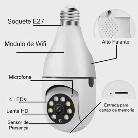 Camera segurança Wi-Fi Smart