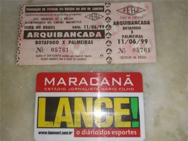 Ticket Maracanâ 1999 copa do Brasil 