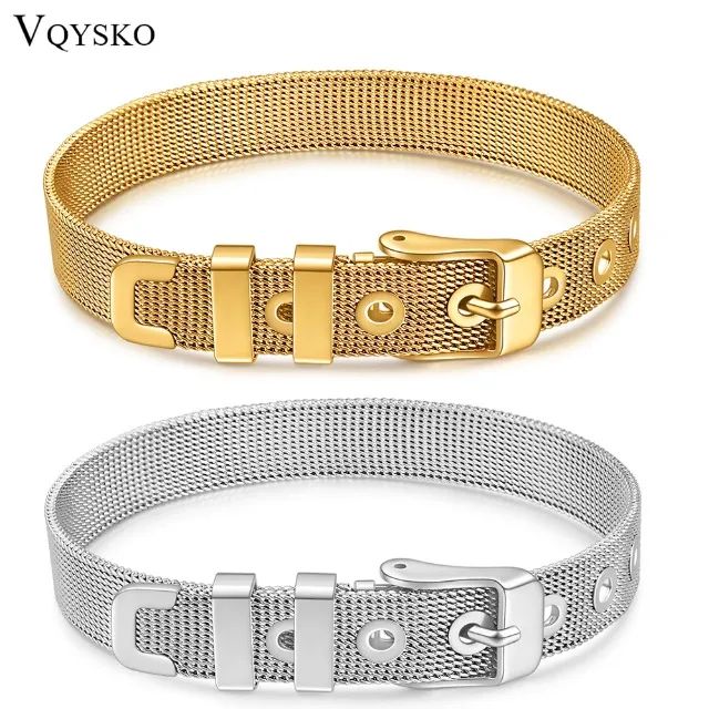 Pulseira bracelete reflexions em malha de aço 