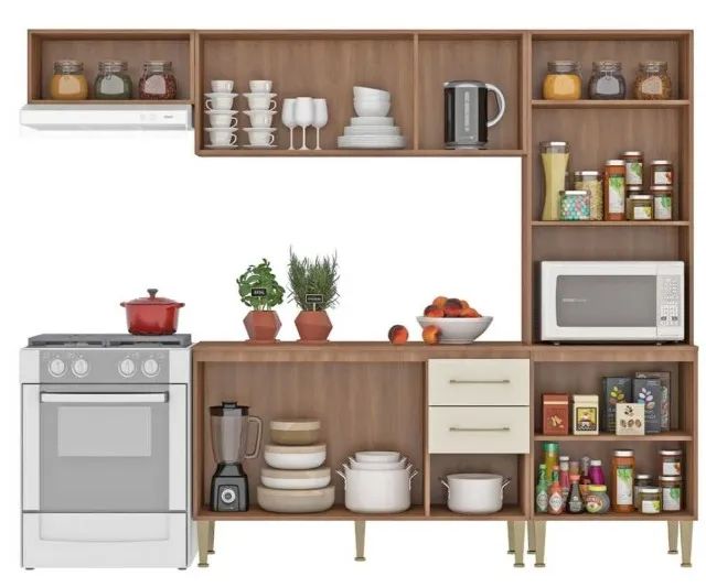 Armário de Cozinha Malu Compacta c/ Balcão Novo fazemos Entrega - Foto 2