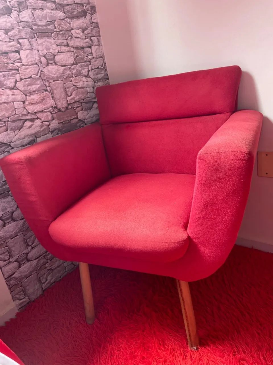 Poltronas Vermelhas Elegantes - Foto 3