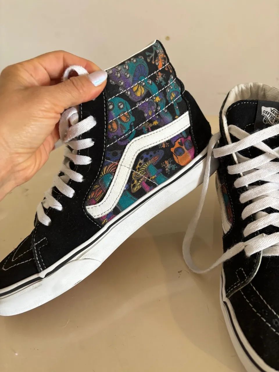 Vans Sk8 Hi Tenis Vans Feminino Colorido Vans Cano Alto Colorido