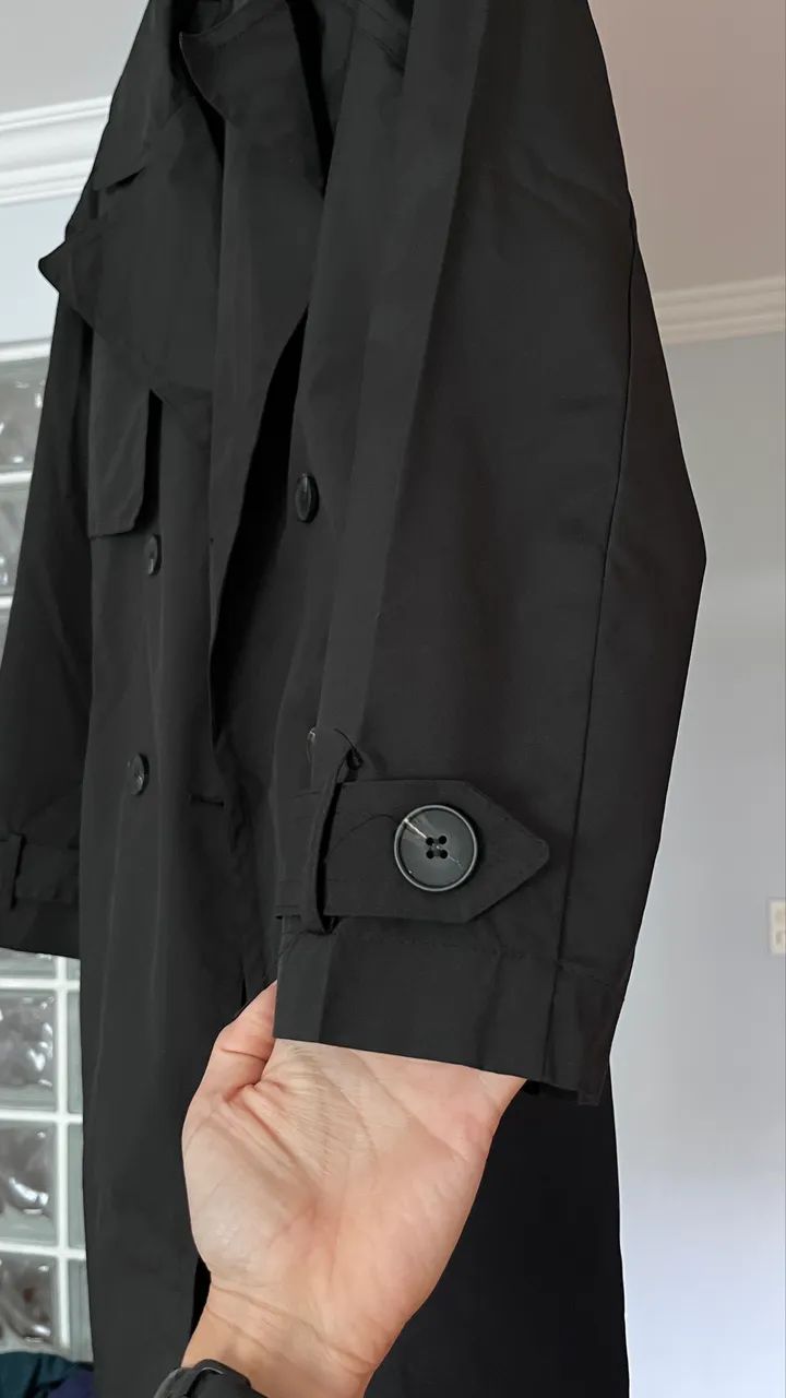 Sobretudo trench coat Preto - Foto 5