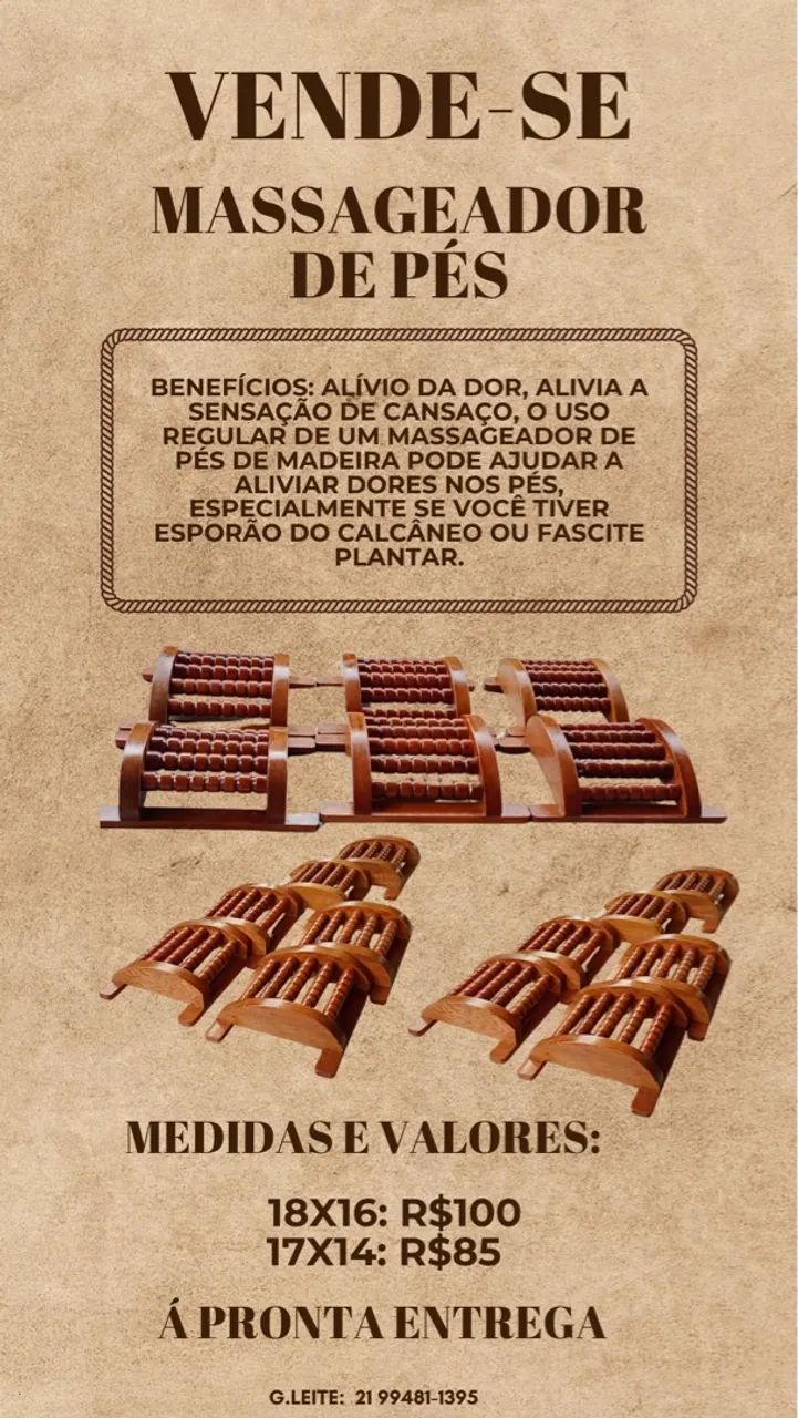 MASSAGEADOR DE PÉS DE MADEIRA