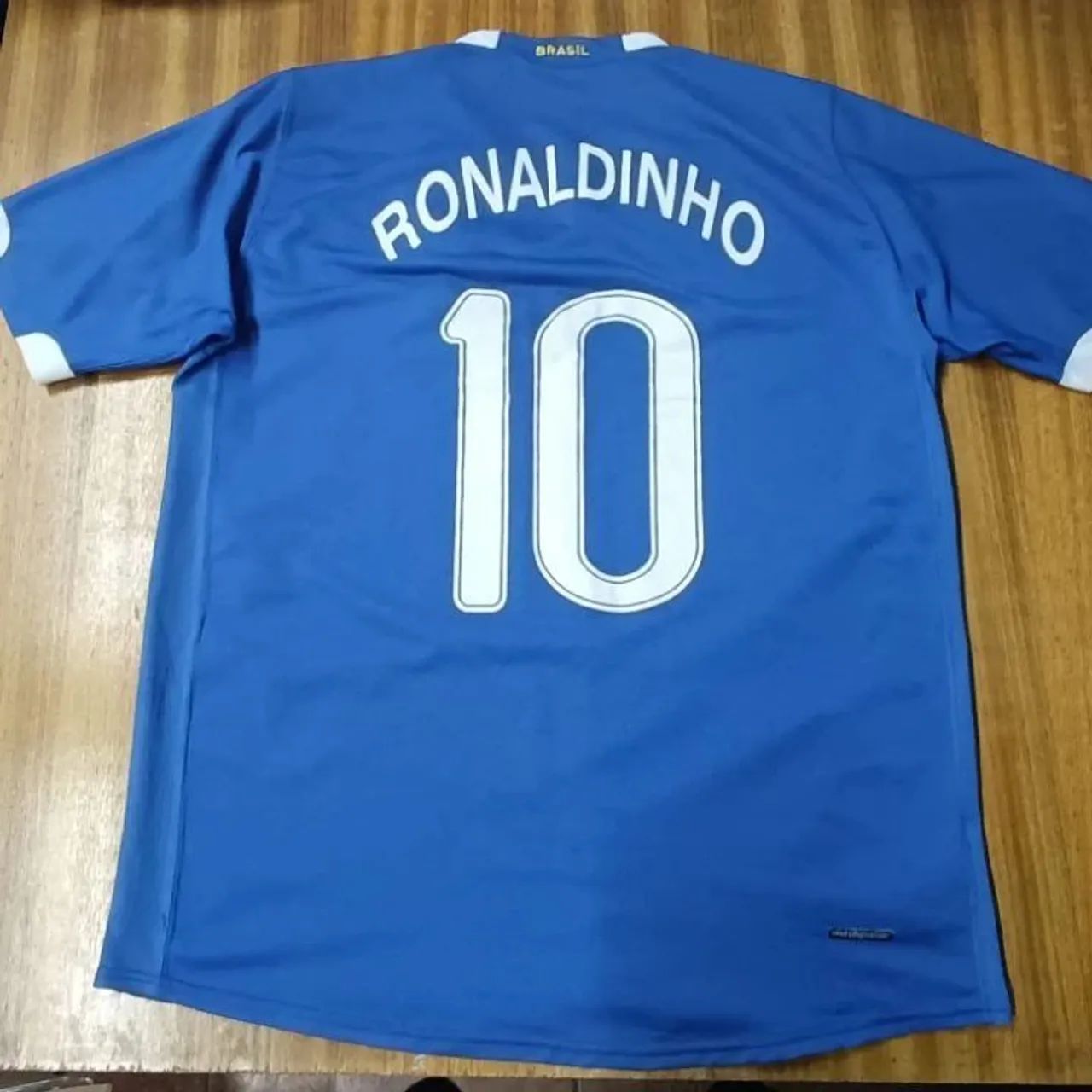 Camisa Original 2006 Seleção Brasileira #10 Ronaldinho Azul M