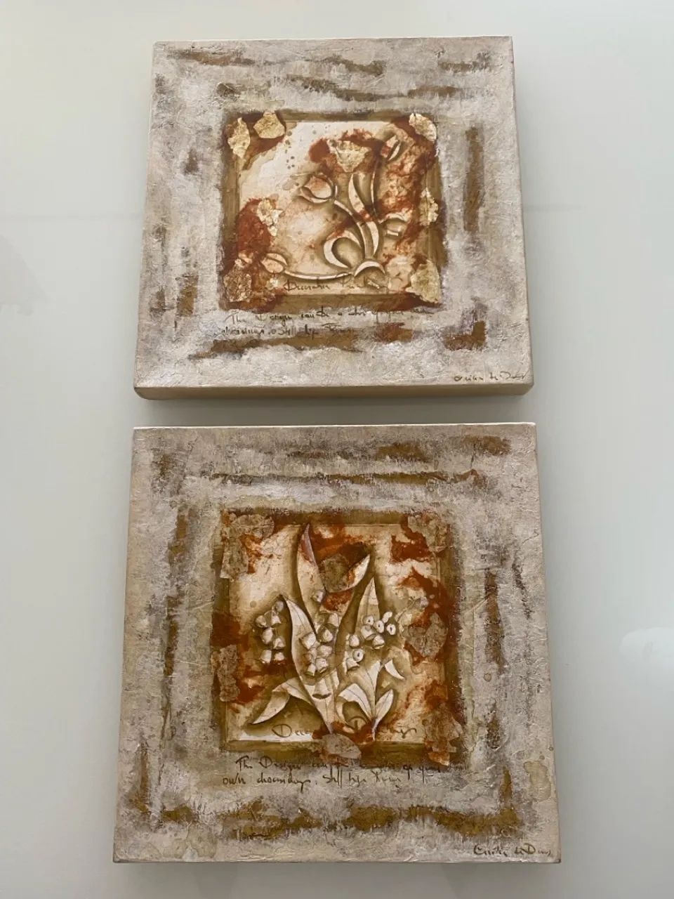 Dois quadros pintados em tela para decoração  - Foto 2