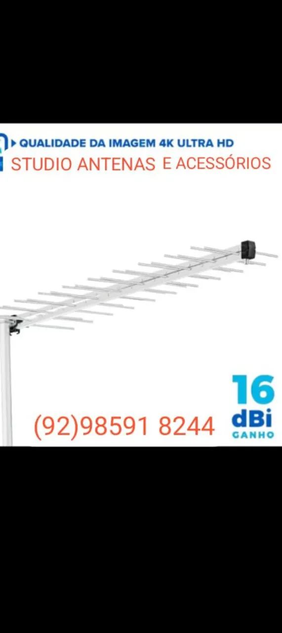 Antena Digital HDTV 16 dBi - Alta Qualidade de Sinal