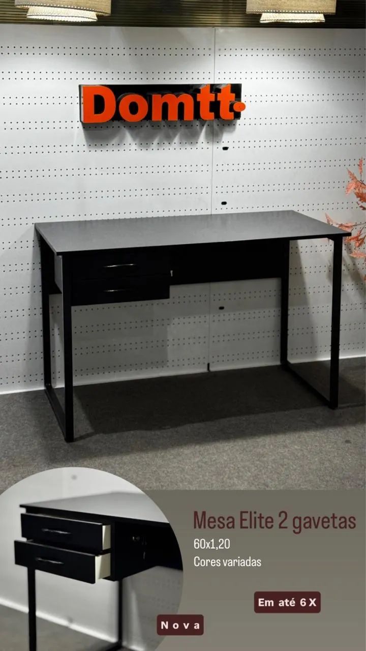 Escrivaninha Industrial 60x1,2mts-Em até 6x sem juros 