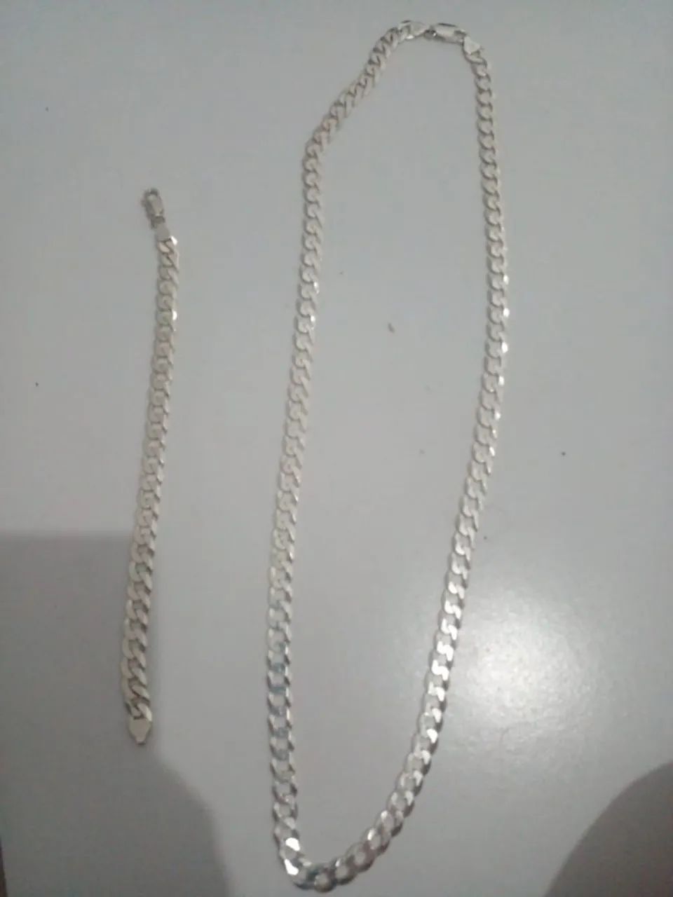 Conjunto de prata com nota fiscal 