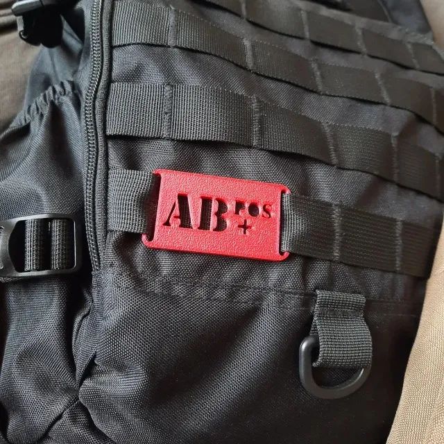 Tag Tipo Sanguíneo para Sistema Molle Tático Acampamento Mochila Socorro Emergência - Foto 3
