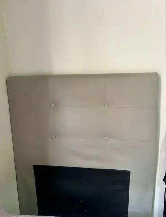Cabeceira de Cama solteiro em Suede Bege - Foto 5