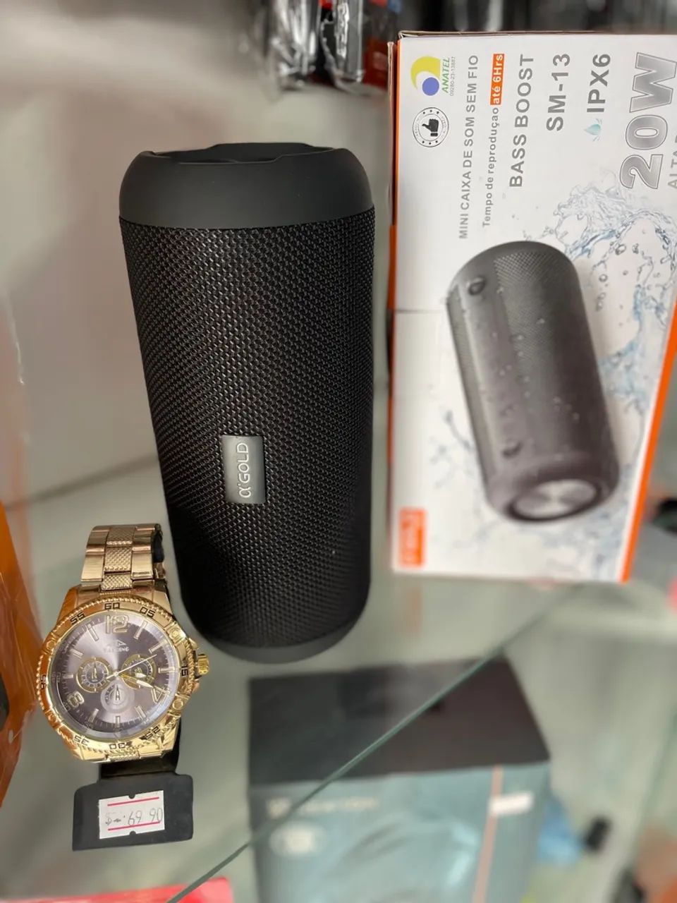 Caixa de Som Bluetooth H'MASTON Sem Fio. Grátis Relógio  - Foto 3