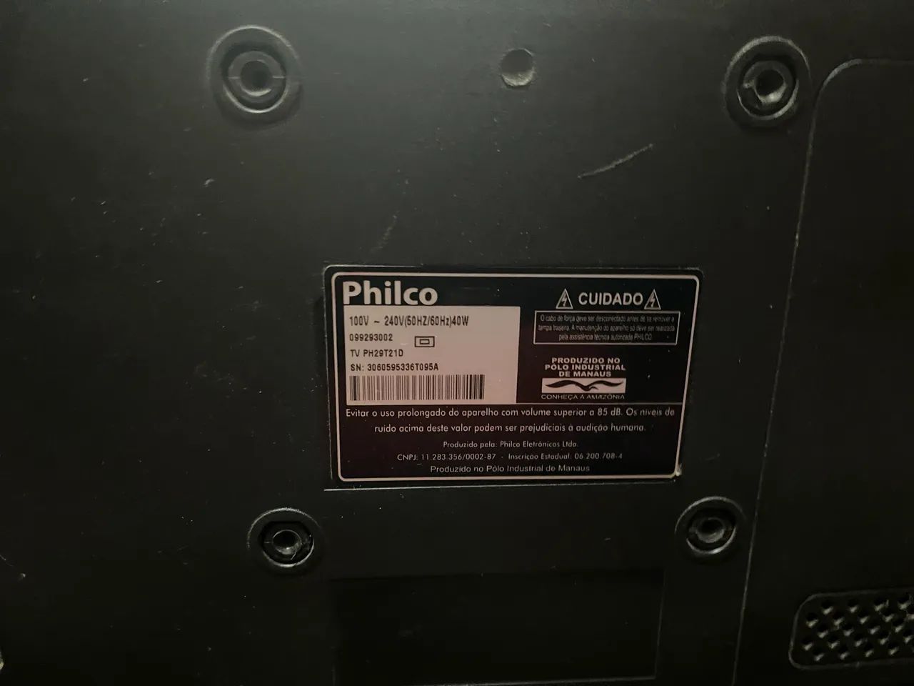 tv Philco 29 não está ligando. C defeito