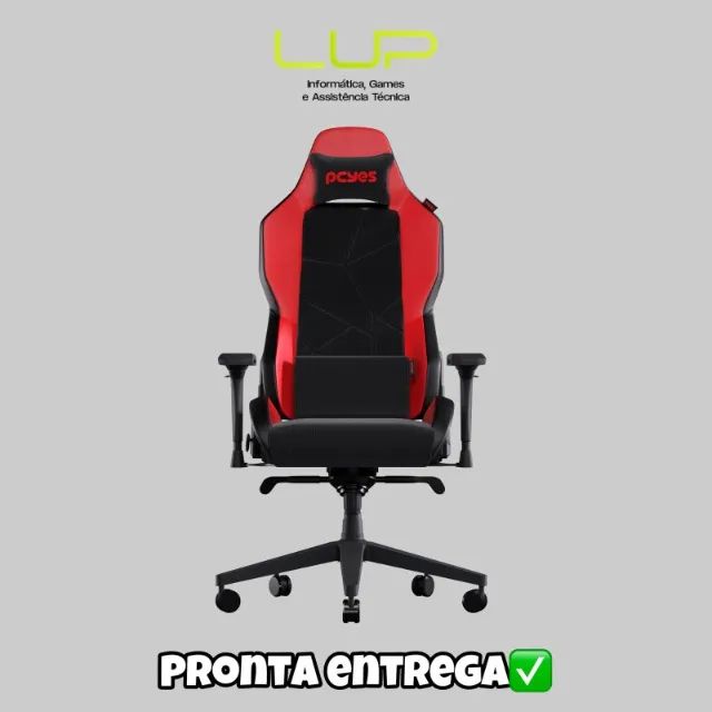 Cadeira Gamer Sentinel Red Magma, Vermelha, Pronta entrega (Loja Física)