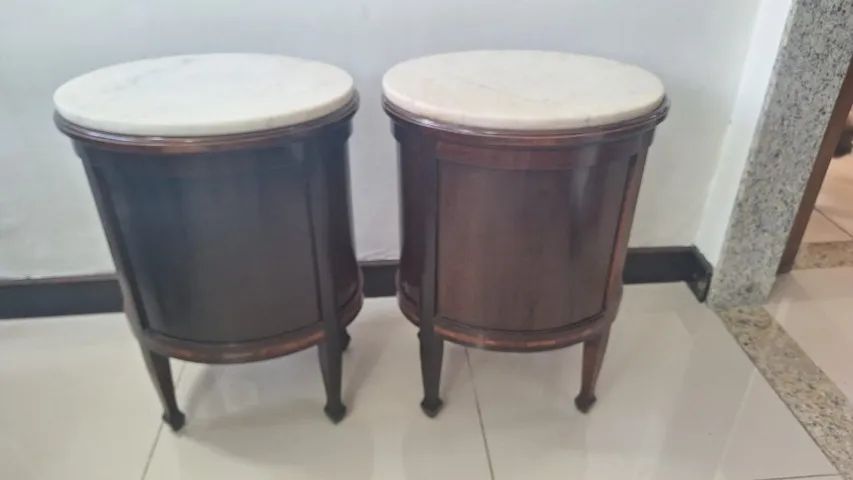 Antiga peniqueira / criado mudo em madeira  - Foto 3