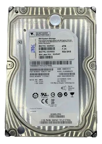 Hd Ibm Storage 4tb 7.2k Sas 3,5 6gbps 