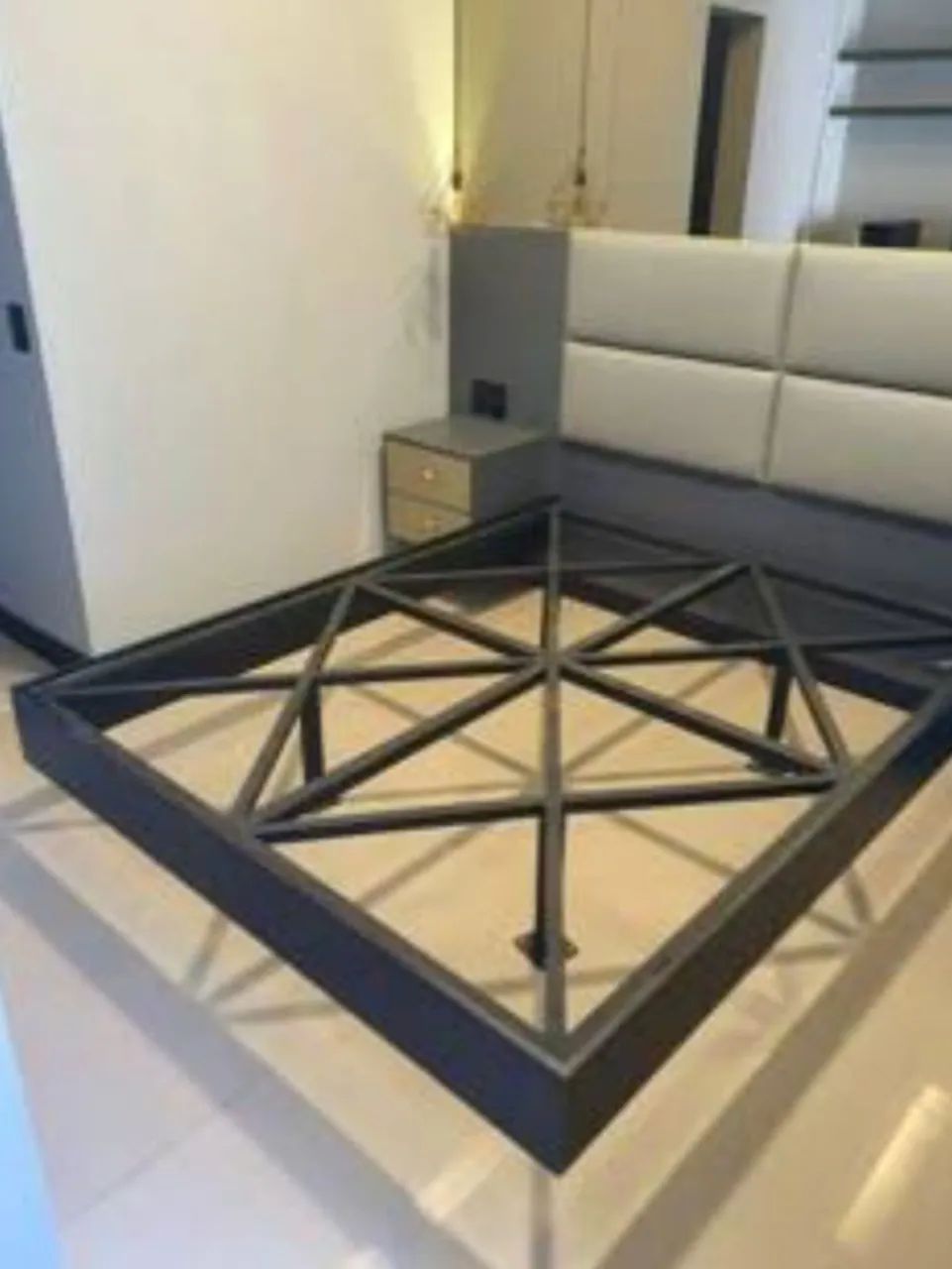 Estrutura de Cama em Metal - Design Moderno - Foto 3