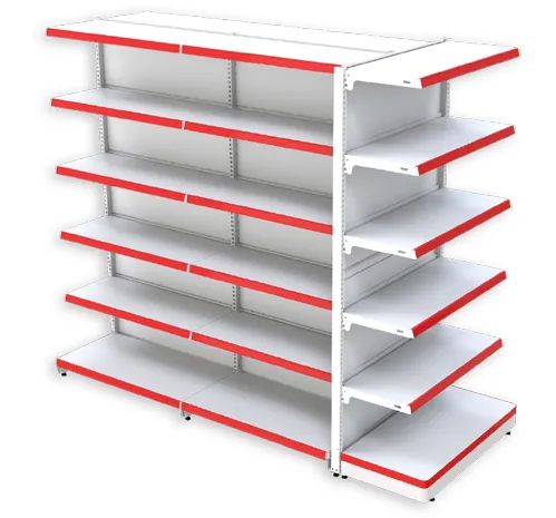 Gôndola Prateleira Cor Branco Perfil Vermelho - Foto 3