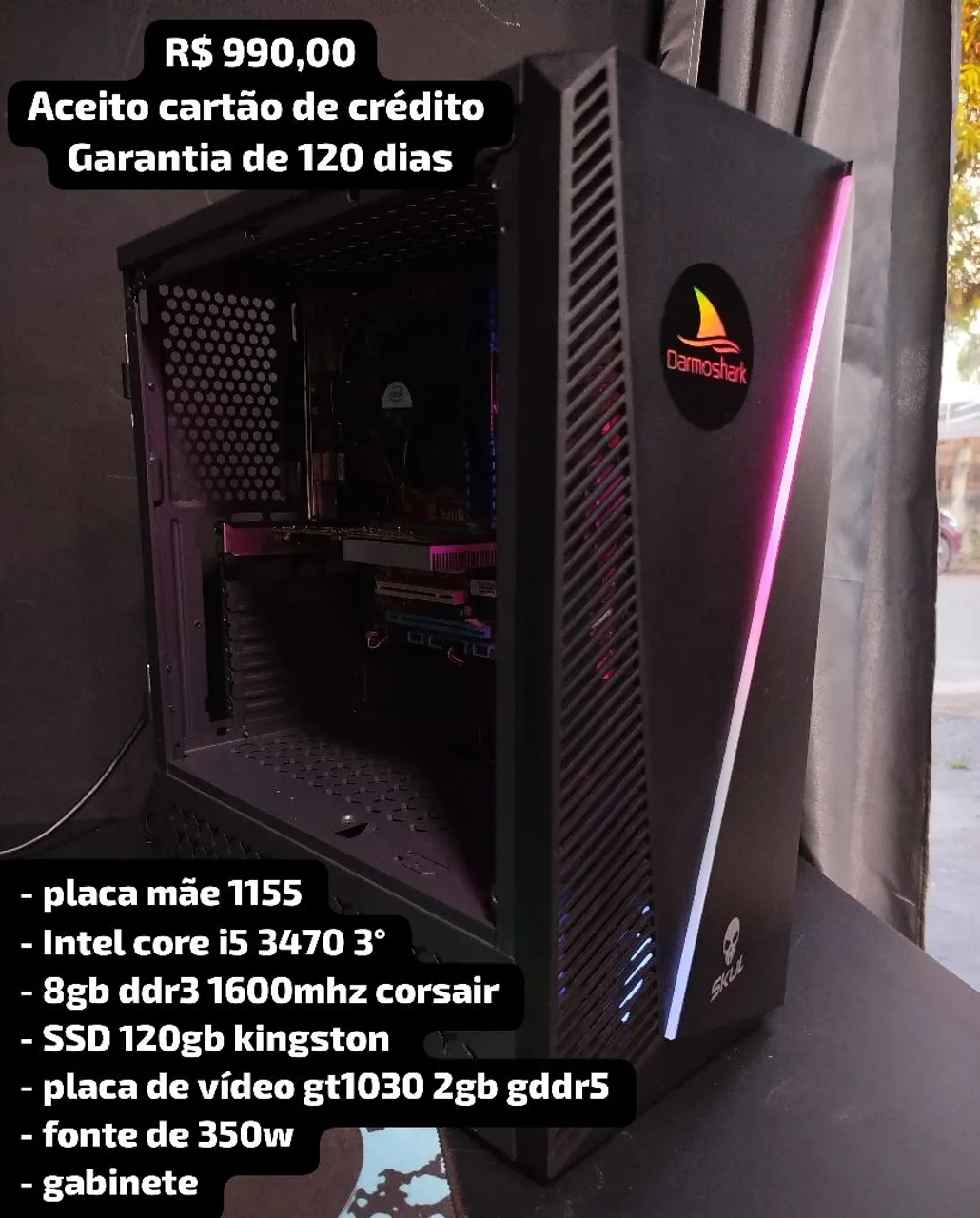 PC Gamer Intel i5 + GT1030 - R$990,00