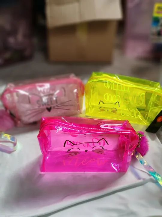 Necessaire Transparente Gatinha - Foto 2