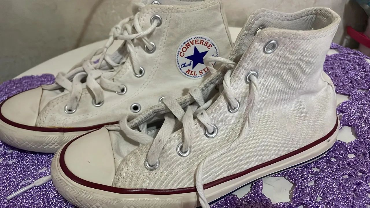 Converse All Star Branco - Tamanho 30 - Foto 3