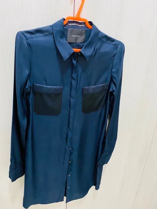  Vestido Maison Scotch Azul - Foto 3