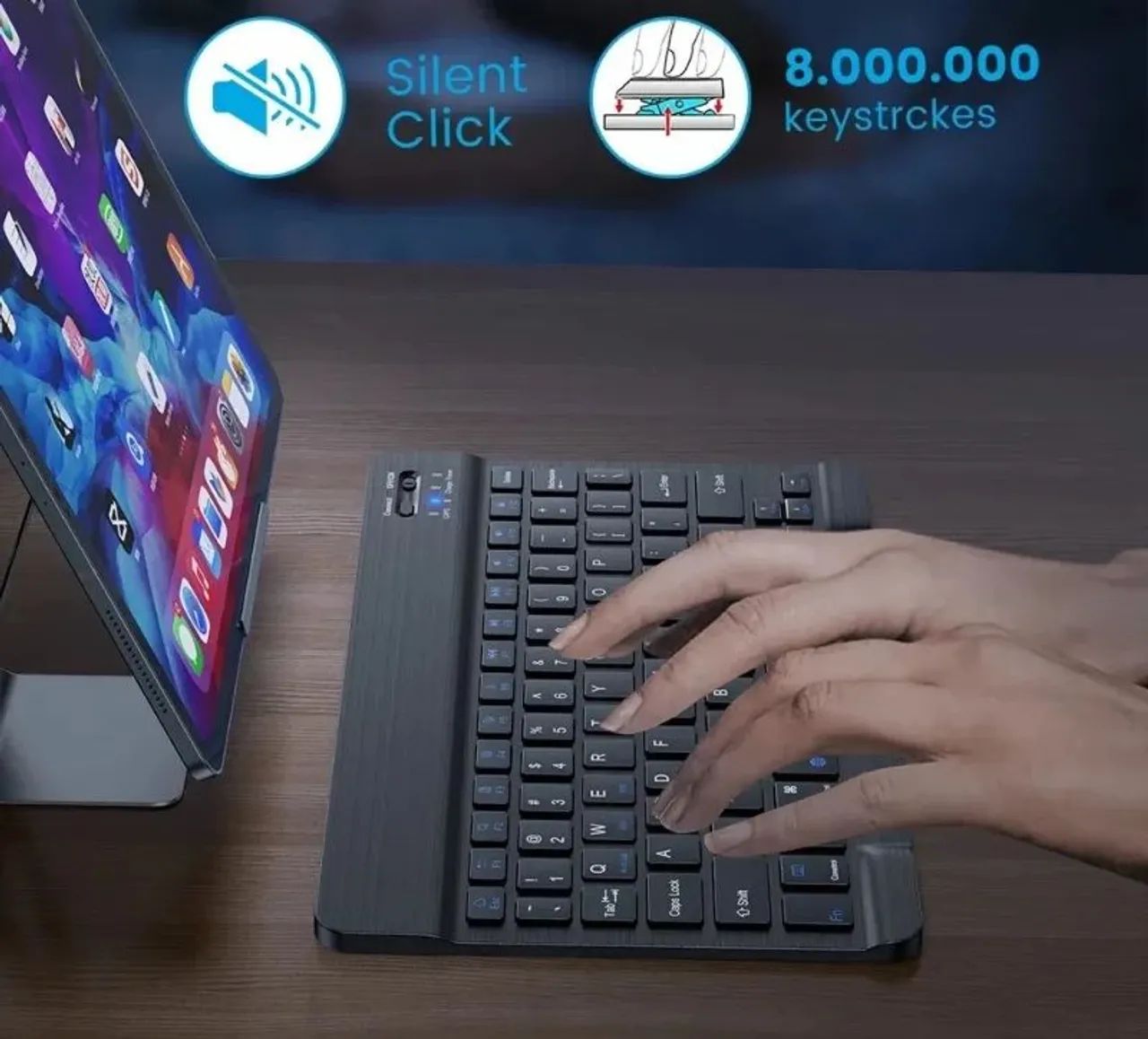 Teclado Bluetooth Portátil - Novo e Compacto - Foto 4