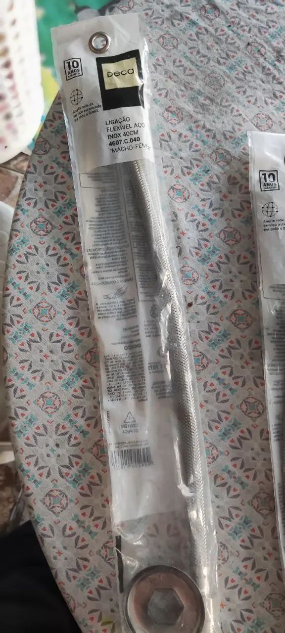 Ligação Flexível Deca 40cm Aço Inox - Macho/Fêmea 1/2" - Foto 2