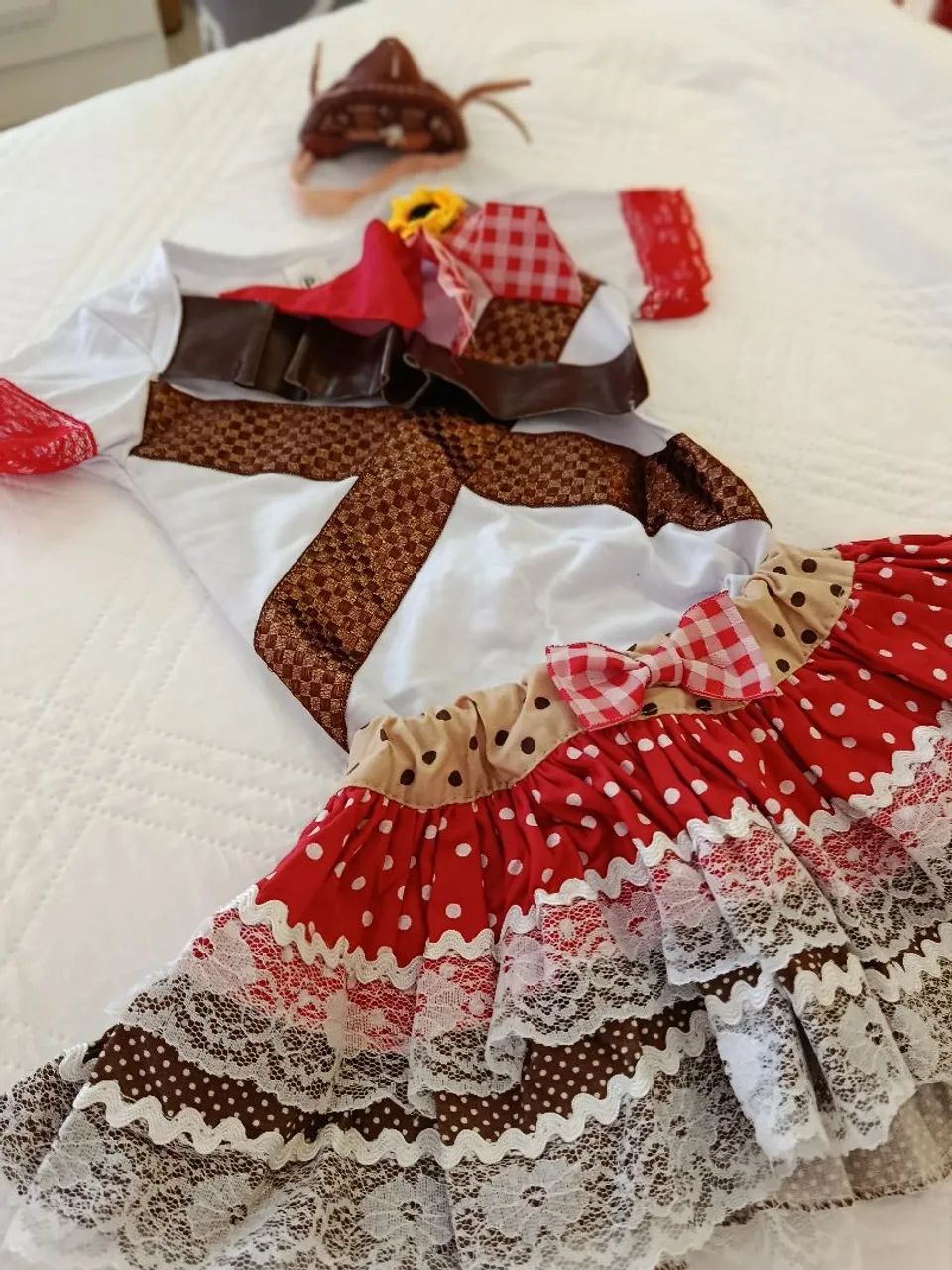 Fantasia Caipira Infantil - Roupa de Festa Junina - Foto 4
