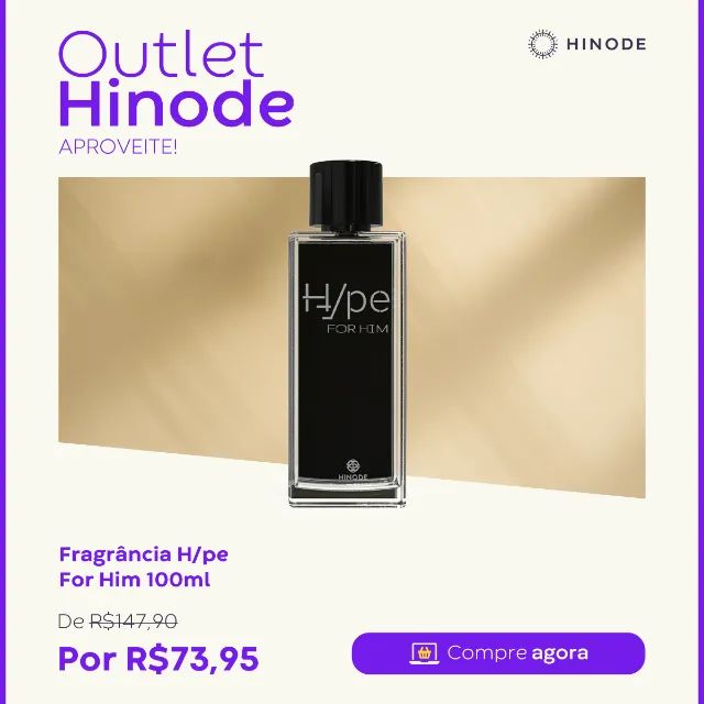 Perfume Hype For Him 100ml Com 50% de Desconto Exclusivo no Site Oficial da Hinode