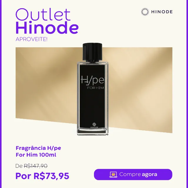Perfume Hype For Him 100ml Com 50% de Desconto Exclusivo no Site Oficial da Hinode