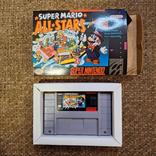 Super Mario All Stars Original Super Nintendo com Caixa Reprô