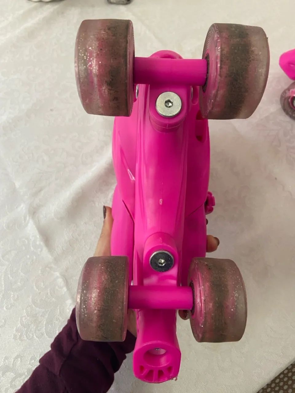 Patins Infantil Rosa M&C - número 32 - Foto 4