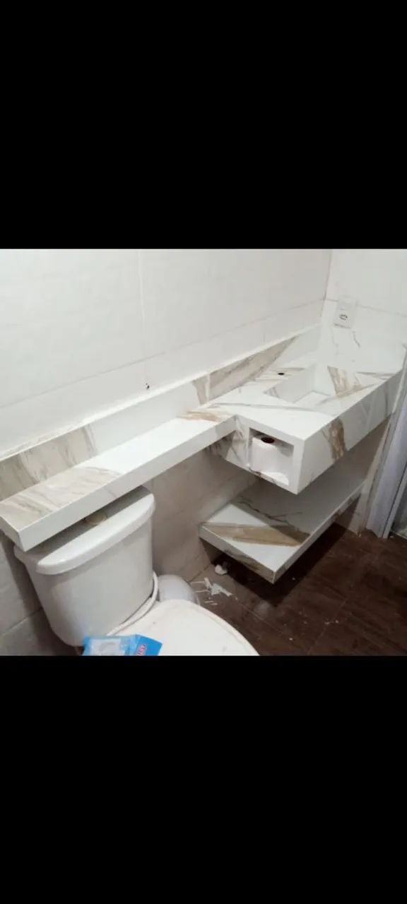 Pias esculpida em porcelanato  - Foto 2