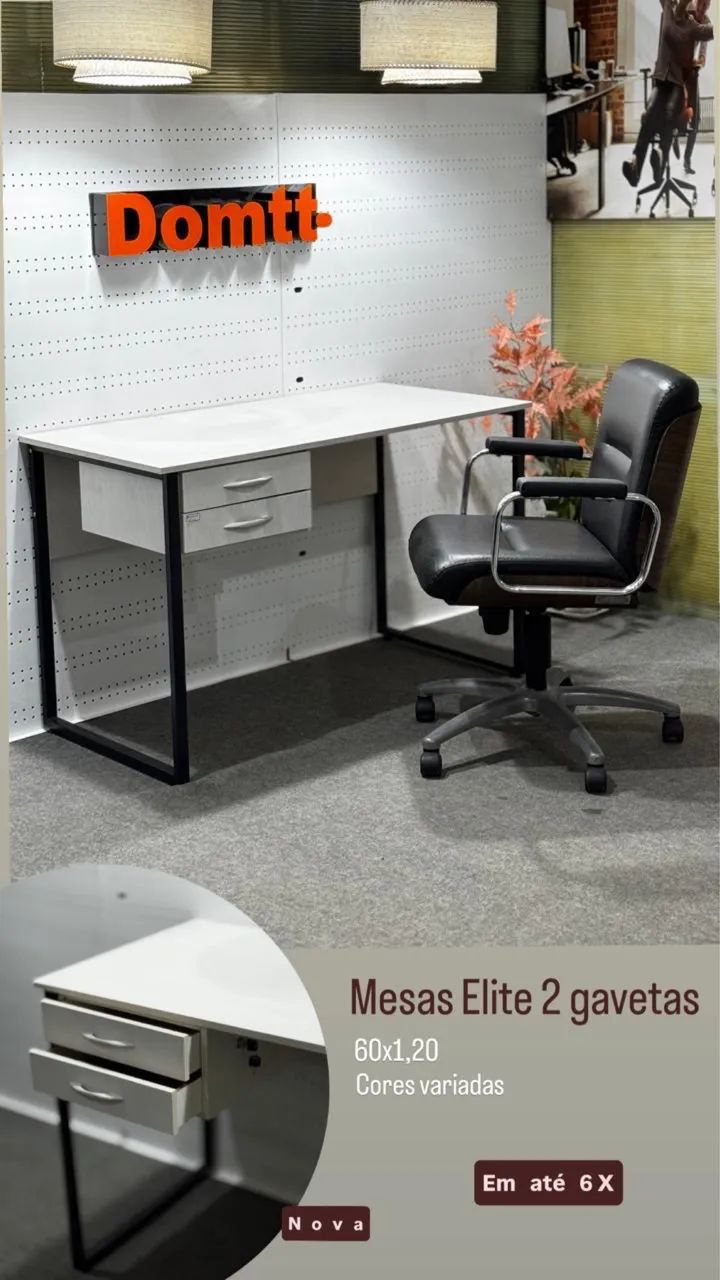Escrivaninha Industrial 60x1,2mts-Em até 6x sem juros  - Foto 2