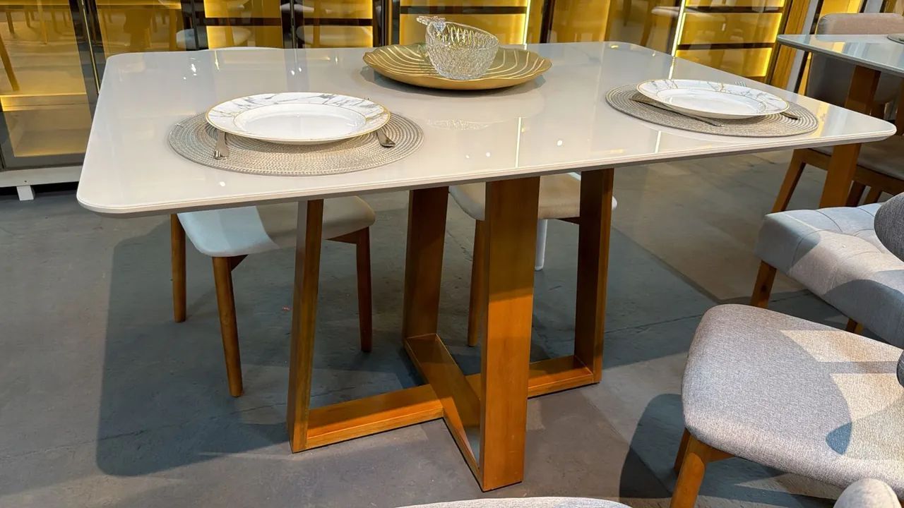 Mesa de Jantar com 6 cadeiras 1.60x90 - Foto 2