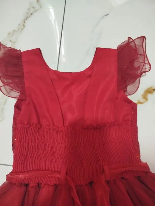 Vestido de festa infantil vermelho - Foto 4