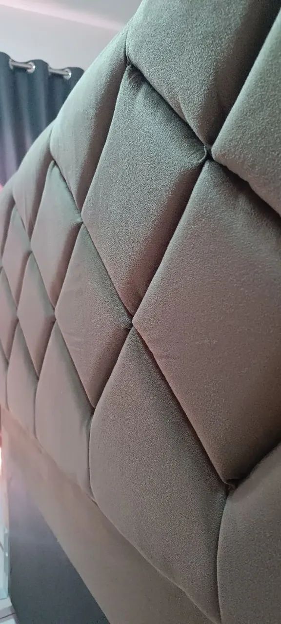 Cabeceira Estofada para Cama Box Casal - Foto 4