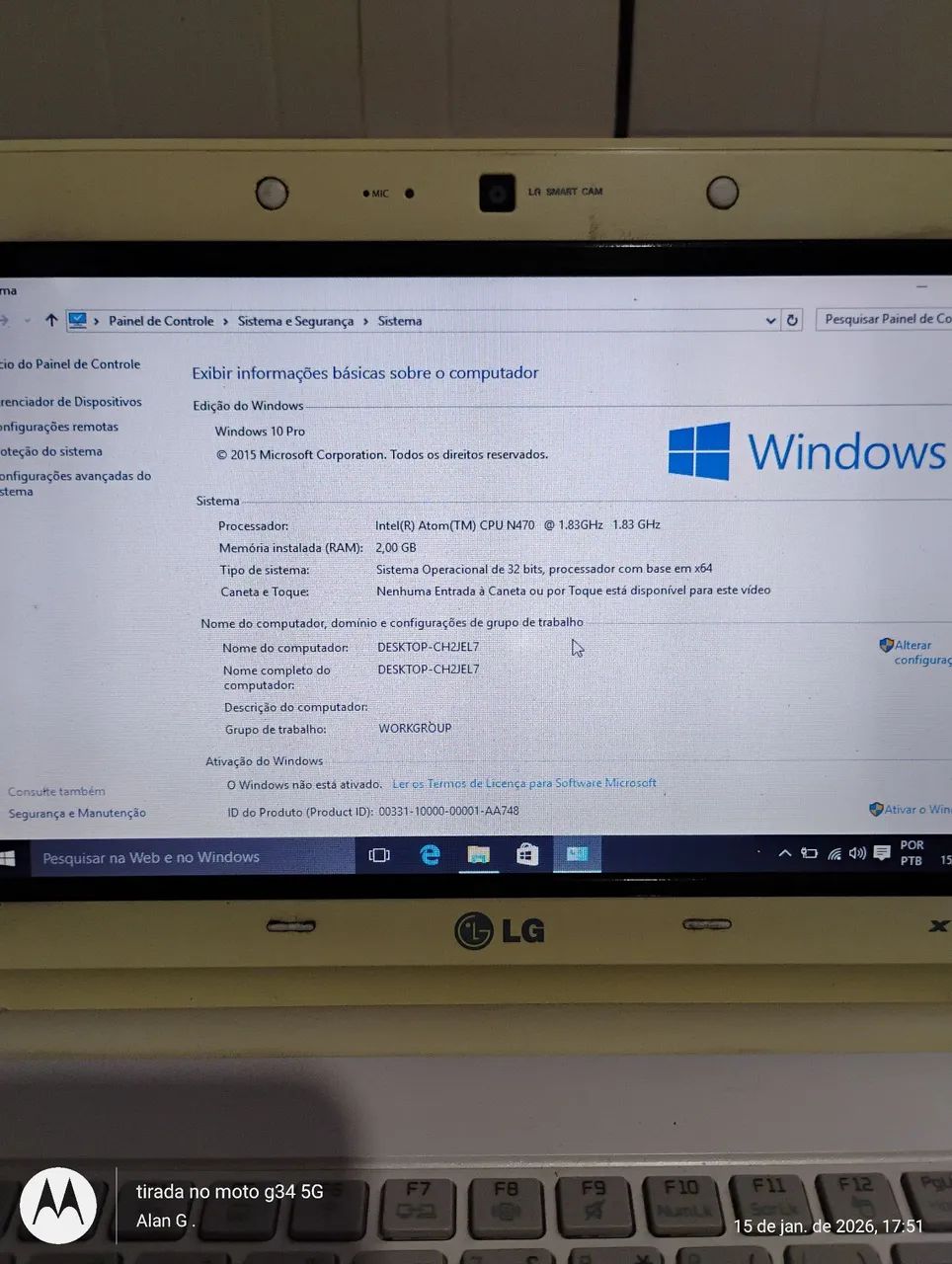 Netbook LG ( funcionando ) leia o anúncio !!!  - Foto 3
