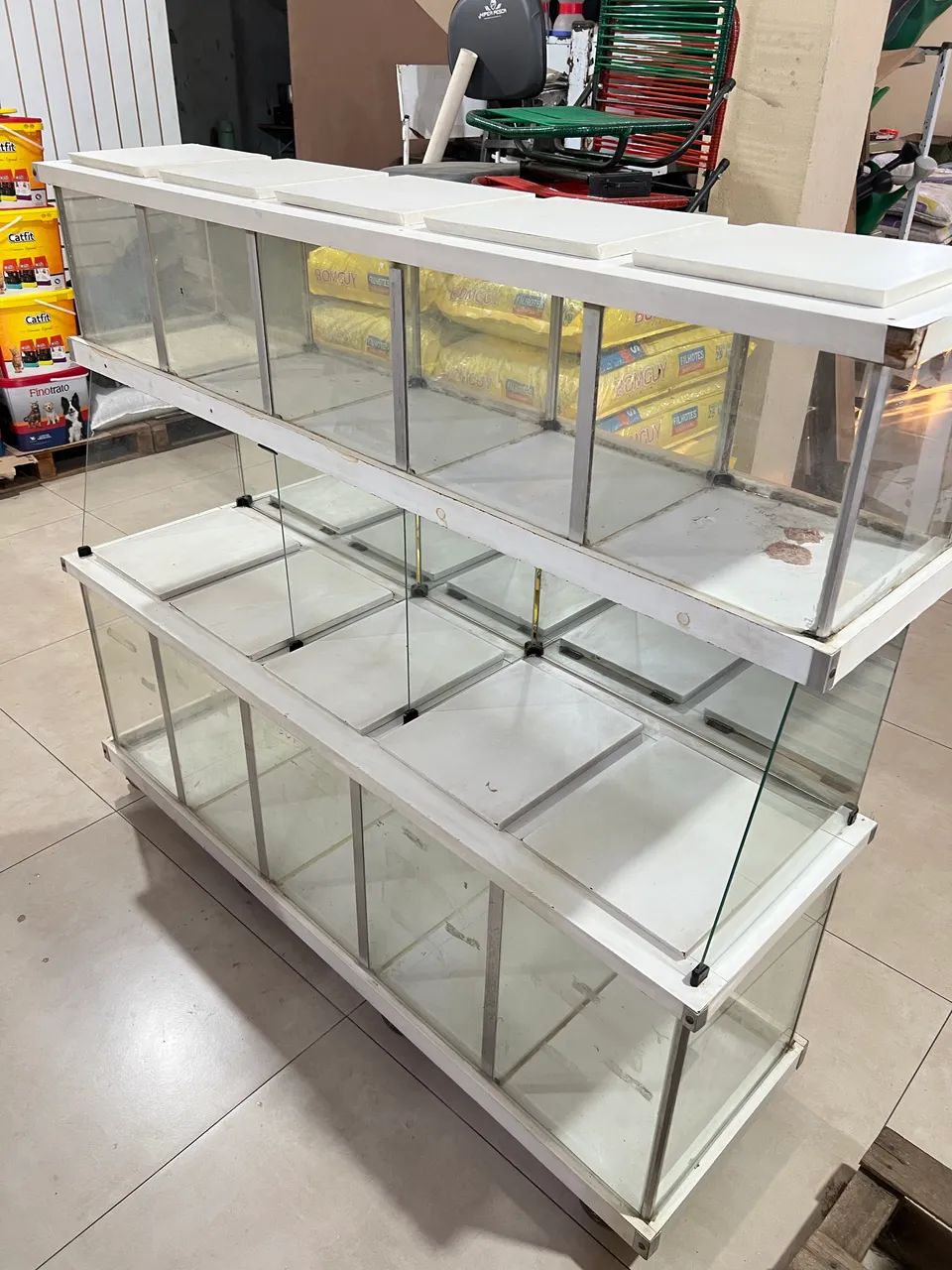 Expositor de Ração Mdf/Vidro