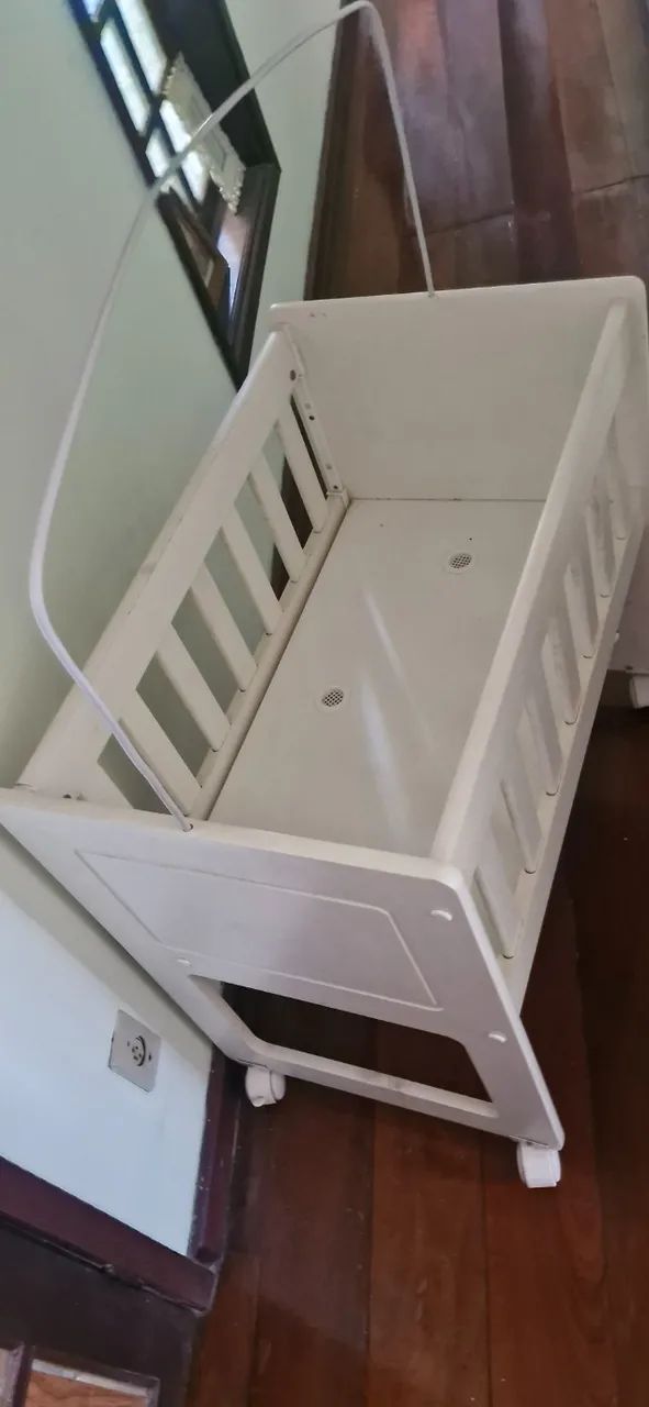 Mini berco branco com colchao e varao para mosqueteiro - Foto 3