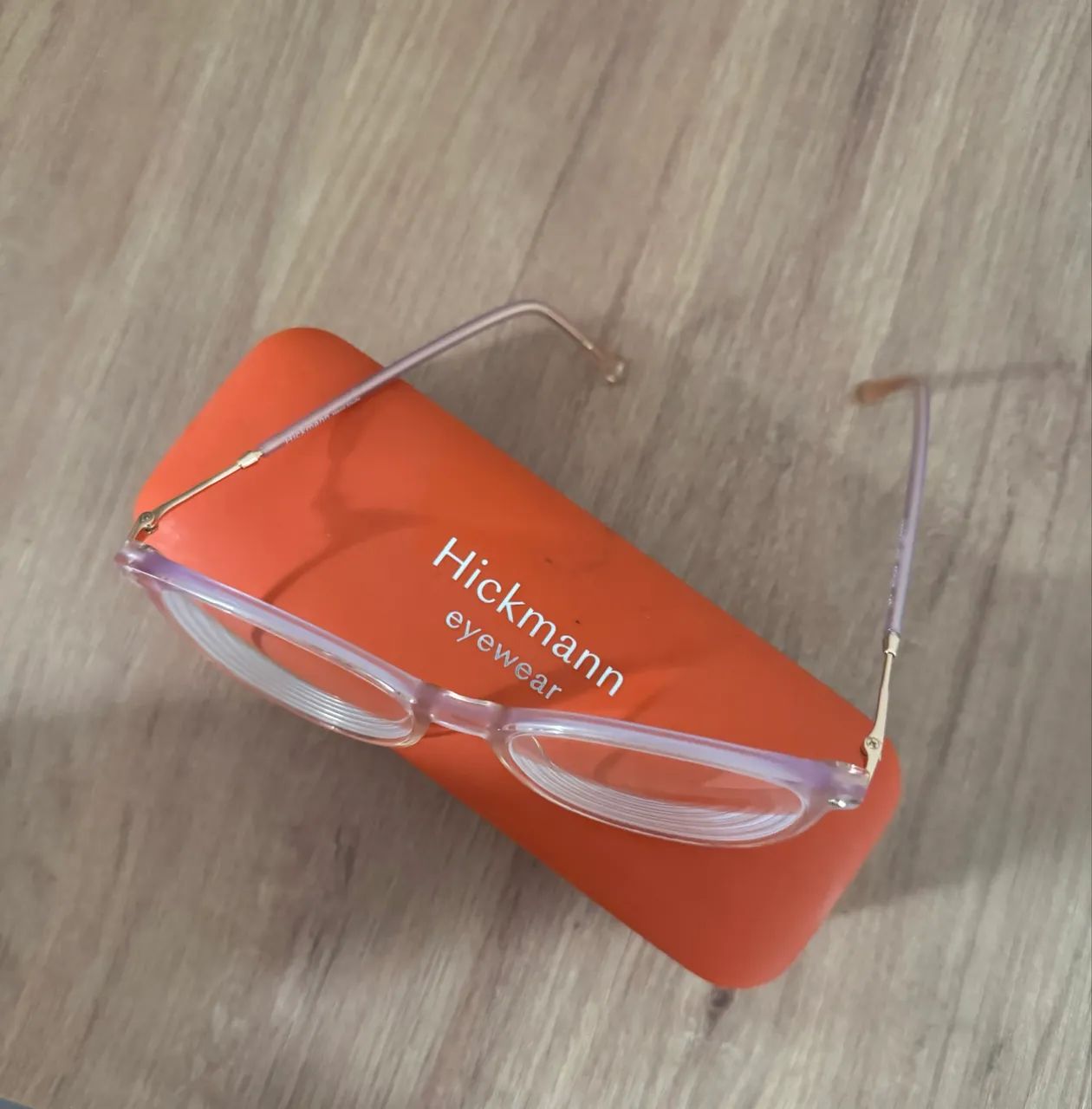 Armação de Óculos de Grau Hickmann Eyewear Rosa Transparente + Estojo - Foto 4