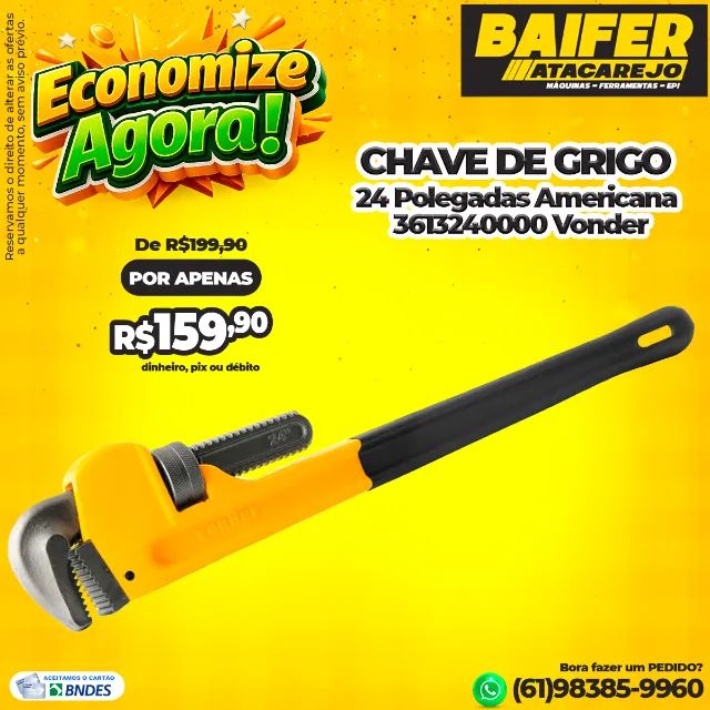 Chave de Grifo 24 Polegadas Americana 3613240000 Vonder
