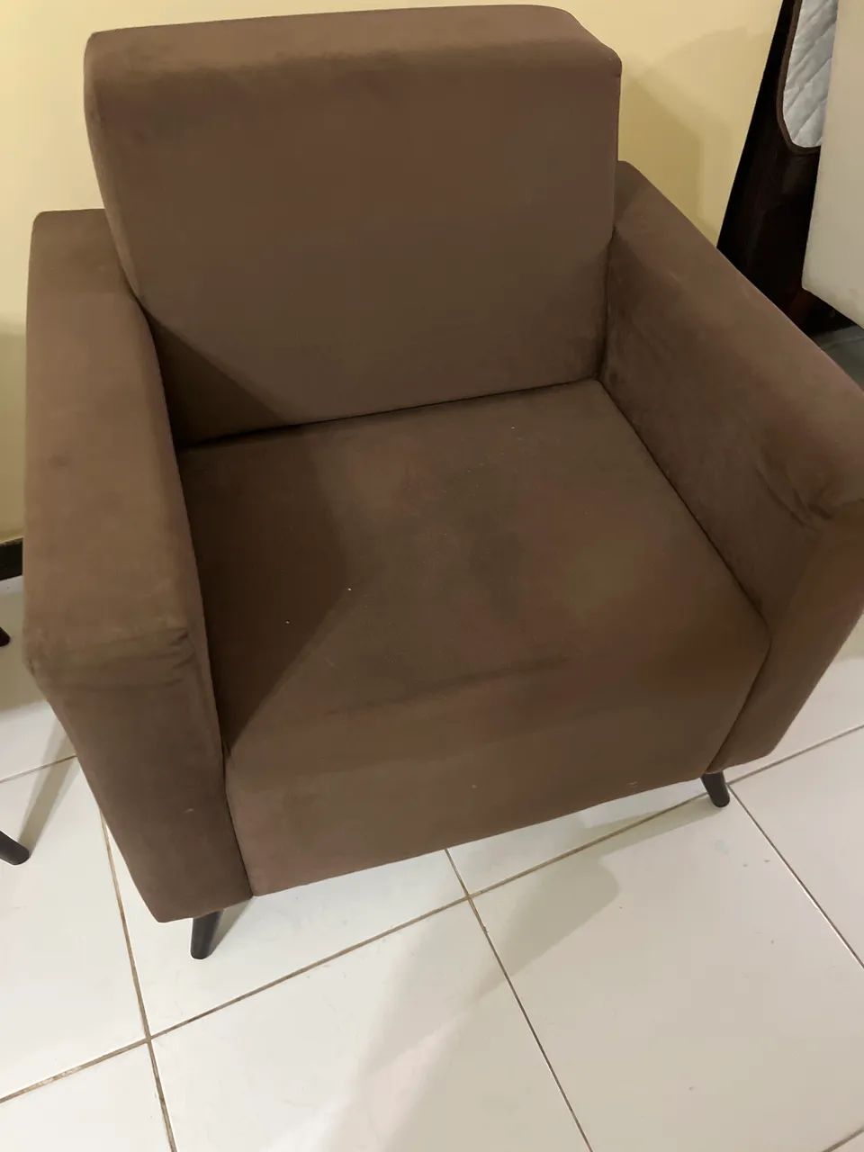 Poltrona De Veludo Confortável 