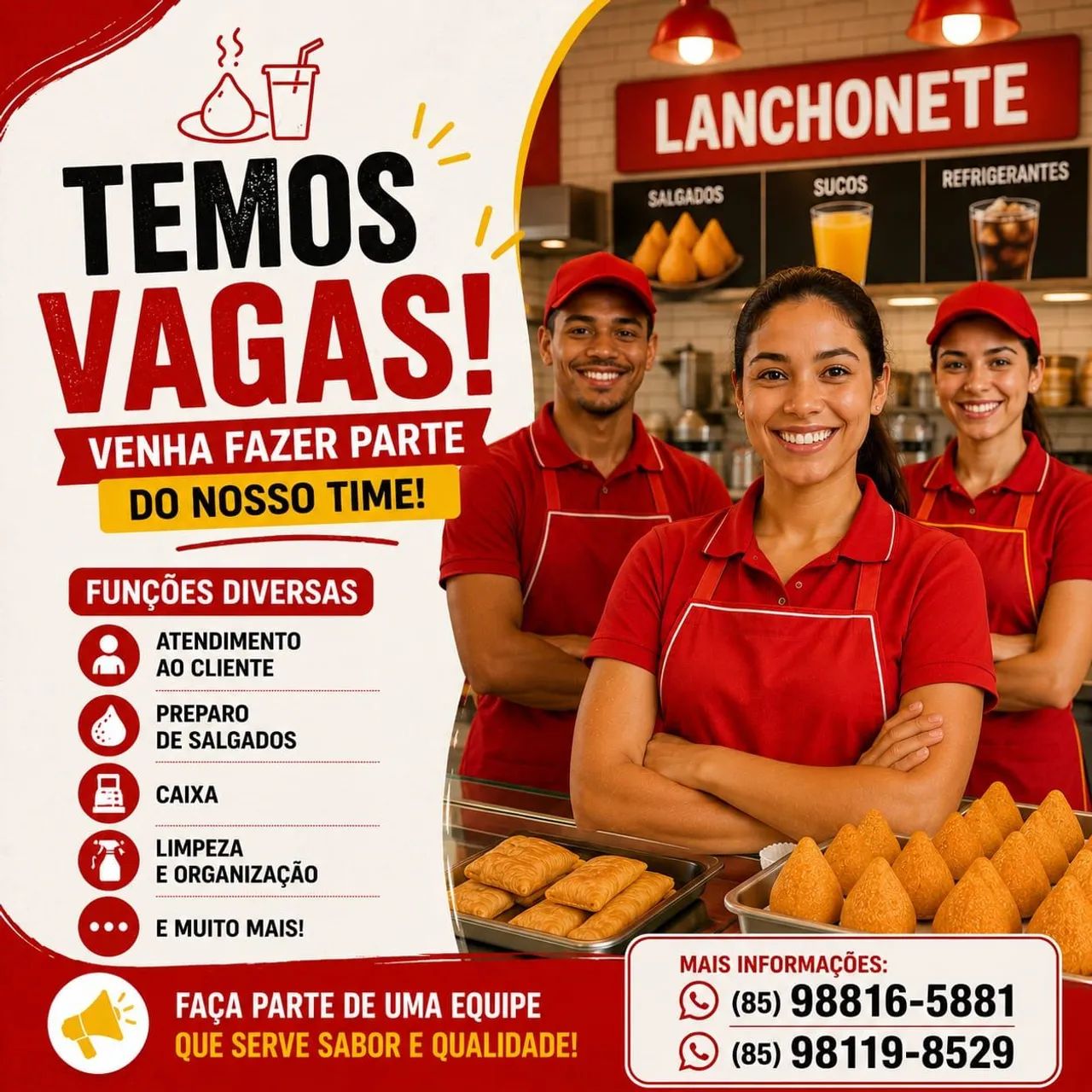 VAGA PARA LANCHONETE