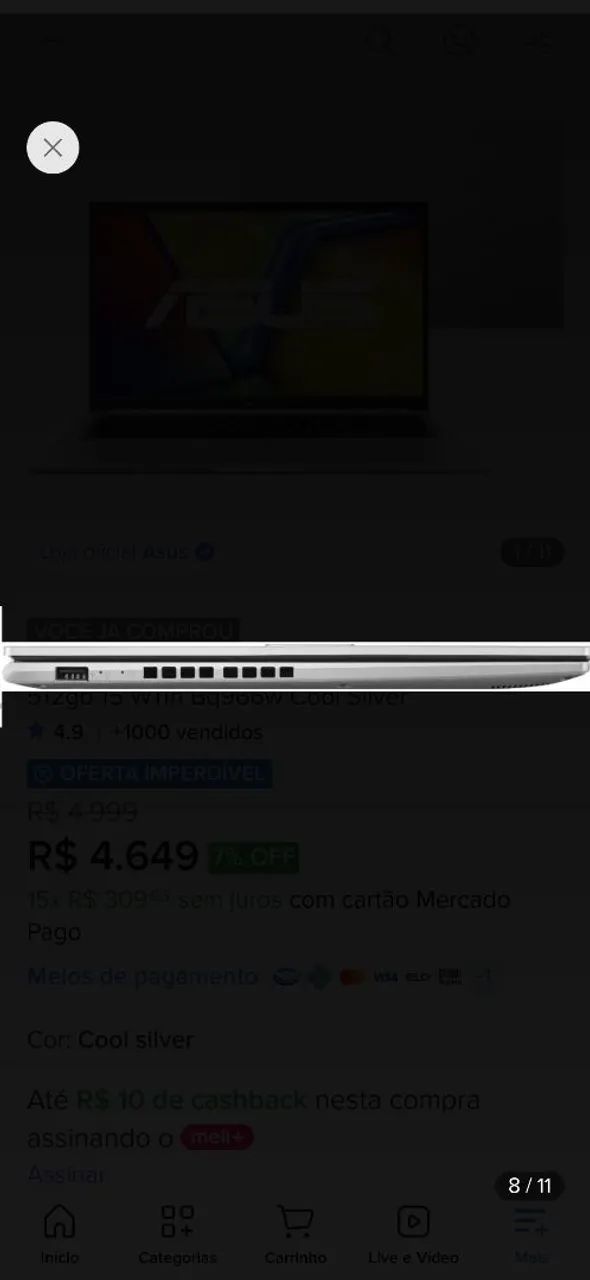 Notebook Asus vivobook 15 Ryzen 7  - Foto 4