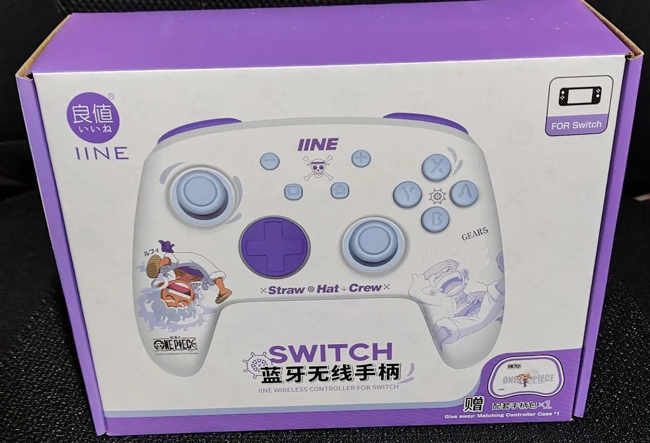 One Piece Luffy Deus Do Sol Pro Controller + Bag Branco  Edição Limitada 