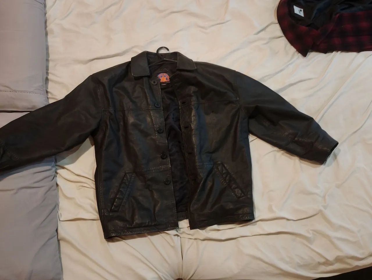 Jaqueta de couro masculino 
