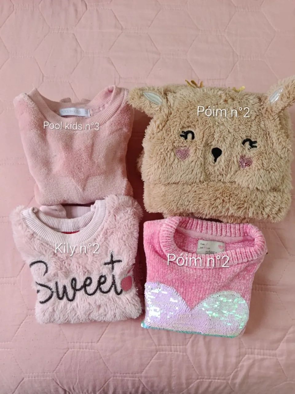 4 Blusas inverno Menina 